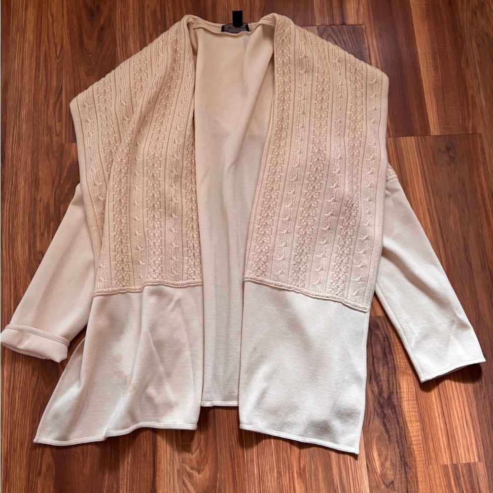 St. John Cream Cardigan Sweater